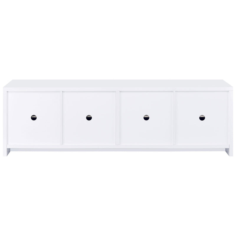 Laughlin 4-door Engineered Wood 78-inch TV Stand White - 724113