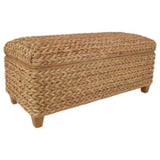 Laughton Hand-Woven Banana Leaf Storage Bench Natural - 500215NTL