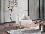 Laura 3-pieces (Sofa & Loveseat & Chair) Livingroom in Cream - 200-ELIF-LAU-A611-321