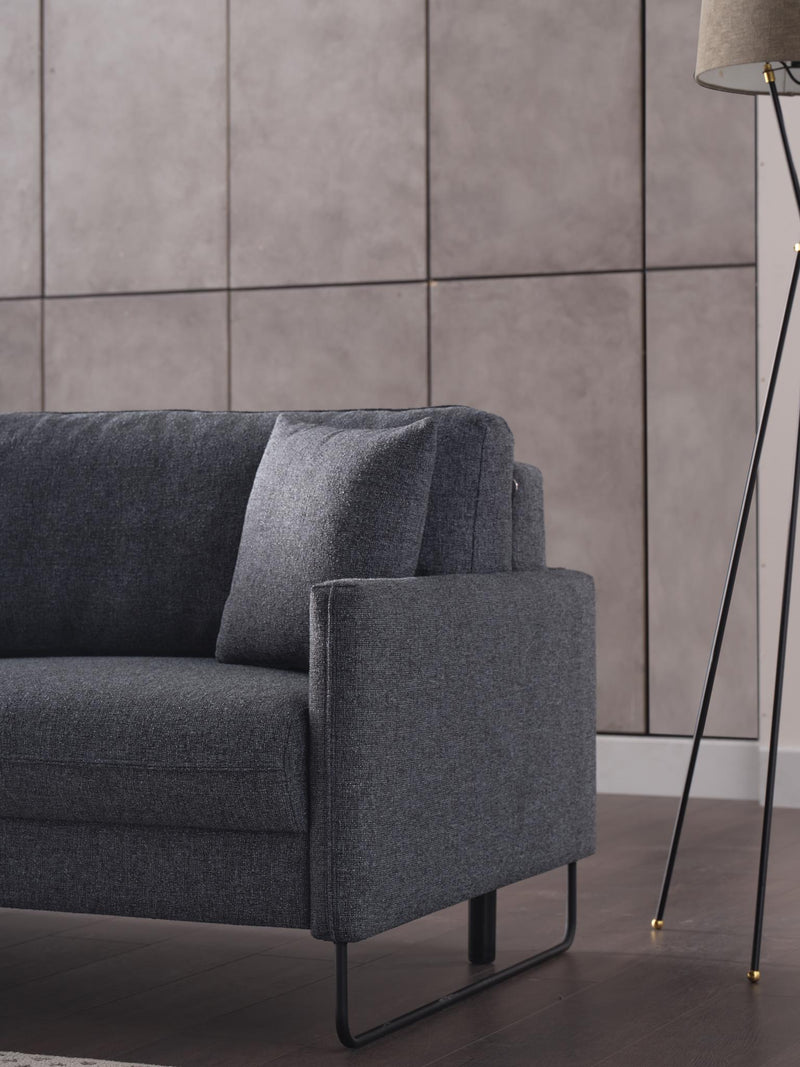 Laura Comfort 3 Seat Sleeper (Nasa Navy Blue) 2 Pieces - Gate FurnitureSleeper Sofa