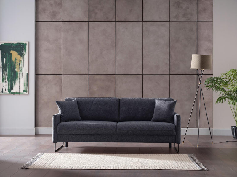 Laura Comfort 3 Seat Sleeper (Nasa Navy Blue) 2 Pieces - Gate FurnitureSleeper Sofa