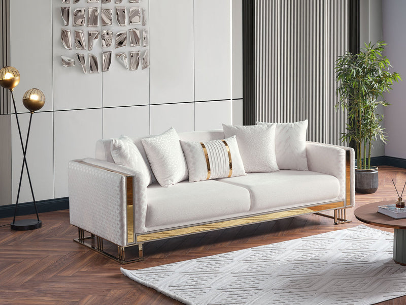 Laura Convertible Sofa in Cream - 200-ELIF-LAU-A611-3