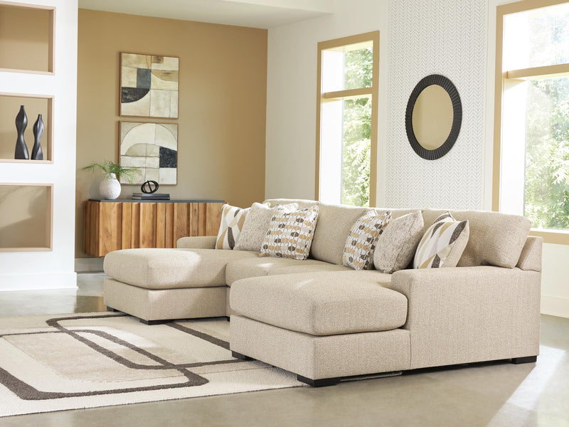 Laurelgrove Pebble 3-Piece Double Chaise Sectional - 75105S7