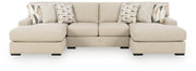 Laurelgrove Pebble 3-Piece Double Chaise Sectional - 75105S7