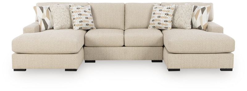 Laurelgrove Pebble 3-Piece Double Chaise Sectional - 75105S7