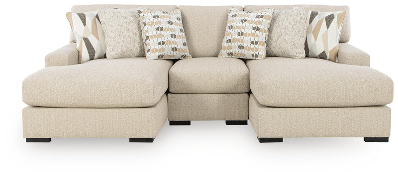 Laurelgrove Pebble 3-Piece Double Chaise Sectional - 75105S8