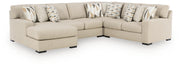 Laurelgrove Pebble 4-Piece Sectional with Chaise - 75105S1