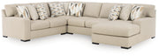 Laurelgrove Pebble 4-Piece Sectional with Chaise - 75105S2