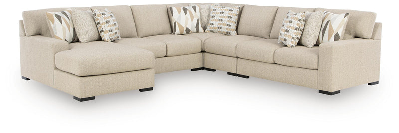 Laurelgrove Pebble 5-Piece Sectional with Chaise - 75105S11