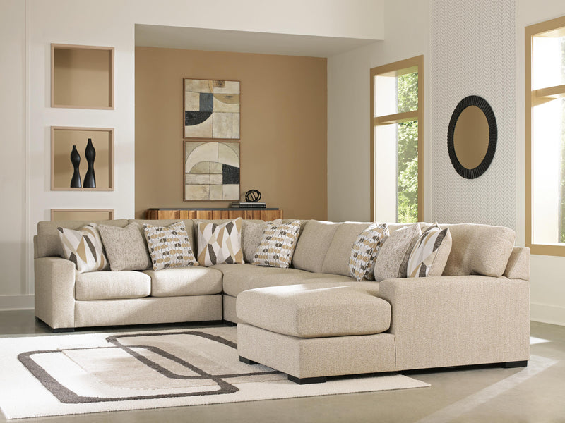Laurelgrove Pebble 5-Piece Sectional with Chaise - 75105S12