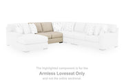 Laurelgrove Pebble Armless Loveseat - 7510534