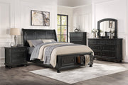 Laurelin Black Sleigh Storage Platform Bedroom Set - Gate FurnitureBedroom Set
