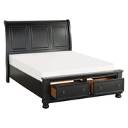 Laurelin Black Sleigh Storage Platform Bedroom Set - Gate FurnitureBedroom Set