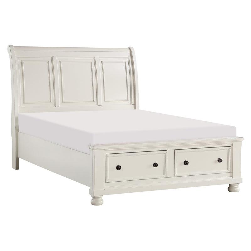 Laurelin White Sleigh Storage Platform Bedroom Set - Gate FurnitureBedroom Set
