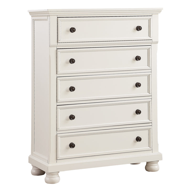 Laurelin White Sleigh Storage Platform Bedroom Set - Gate FurnitureBedroom Set