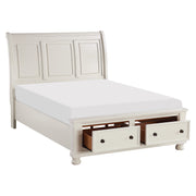 Laurelin White Sleigh Storage Platform Bedroom Set - Gate FurnitureBedroom Set