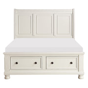 Laurelin White Sleigh Storage Platform Bedroom Set - Gate FurnitureBedroom Set