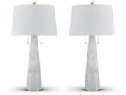 Laurellen 2-Piece Table Lamp Set in White - PKG019354