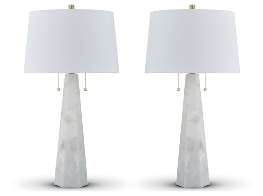 Laurellen 2-Piece Table Lamp Set in White - PKG019354