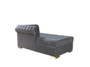 Lauren Gray Velvet Double Chaise Sectional - LAURENGRAY-SEC