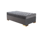 Lauren Gray Velvet Double Chaise Sectional - LAURENGRAY-SEC