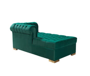 Lauren Green Velvet Double Chaise Sectional - LAURENGREEN-SEC