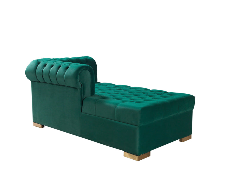 Lauren Green Velvet Double Chaise Sectional - LAURENGREEN-SEC