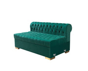 Lauren Green Velvet Double Chaise Sectional - LAURENGREEN-SEC