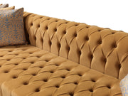 Lauren Mustard Velvet Double Chaise Sectional - LAURENMUSTARD-SEC