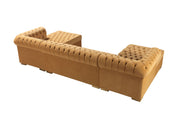Lauren Mustard Velvet Double Chaise Sectional - LAURENMUSTARD-SEC