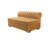 Lauren Mustard Velvet Double Chaise Sectional - LAURENMUSTARD-SEC
