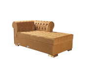 Lauren Mustard Velvet Double Chaise Sectional - LAURENMUSTARD-SEC
