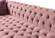 Lauren Pink Velvet Double Chaise Sectional - LAURENPINK-SEC