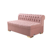Lauren Pink Velvet Double Chaise Sectional - LAURENPINK-SEC