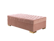 Lauren Pink Velvet Double Chaise Sectional - LAURENPINK-SEC