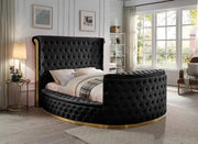 Lauren Queen Black Platform TV Bed - Gate FurnitureQueen Bed