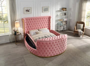 Lauren Queen Pink Platform TV Bed - Gate FurnitureQueen Bed