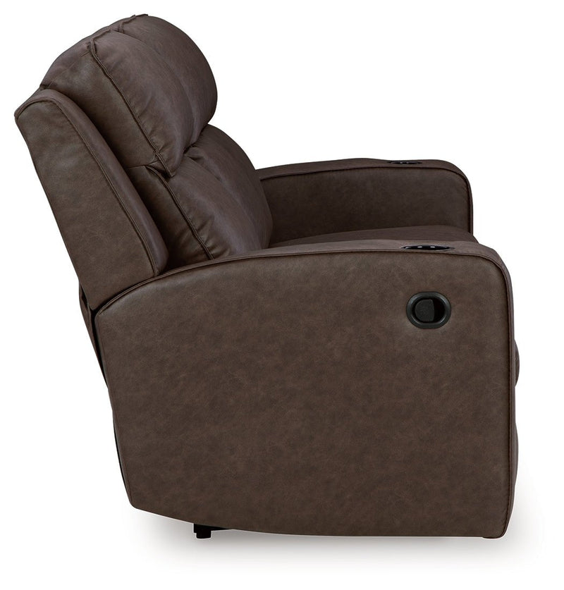 Lavenhorne Reclining Sofa with Drop Down Table - Gate FurnitureReclining Sofa
