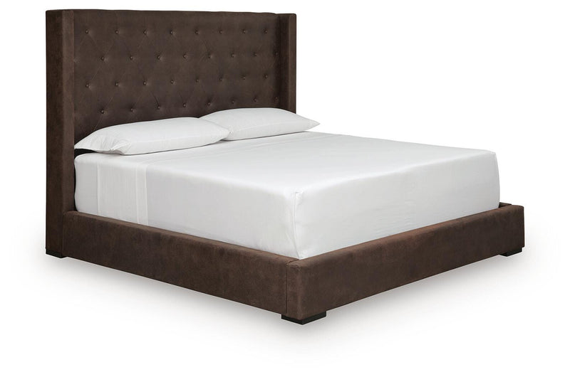 Lavernty Coffee King Upholstered Storage Bed - PCB9002B2