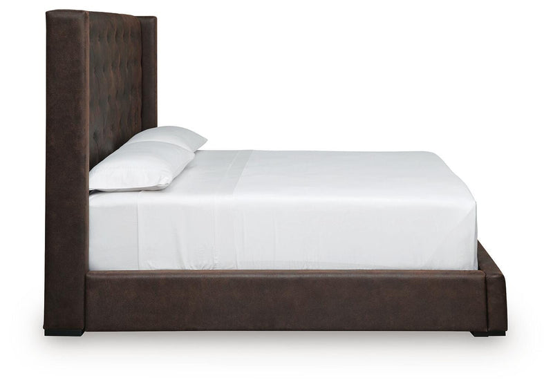 Lavernty Coffee King Upholstered Storage Bed - PCB9002B2
