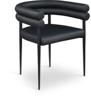 Lavina Vegan Leather Upholstered Dining Chair in Black, Set of 2 - 509Black-C