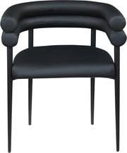 Lavina Vegan Leather Upholstered Dining Chair in Black, Set of 2 - 509Black-C