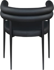 Lavina Vegan Leather Upholstered Dining Chair in Black, Set of 2 - 509Black-C