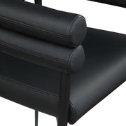 Lavina Vegan Leather Upholstered Dining Chair in Black, Set of 2 - 509Black-C