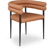 Lavina Vegan Leather Upholstered Dining Chair in Cognac, Set of 2 - 509Cognac-C
