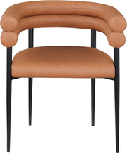 Lavina Vegan Leather Upholstered Dining Chair in Cognac, Set of 2 - 509Cognac-C