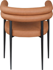 Lavina Vegan Leather Upholstered Dining Chair in Cognac, Set of 2 - 509Cognac-C
