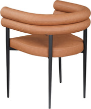 Lavina Vegan Leather Upholstered Dining Chair in Cognac, Set of 2 - 509Cognac-C