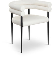Lavina Vegan Leather Upholstered Dining Chair in Cream, Set of 2 - 509Cream-C