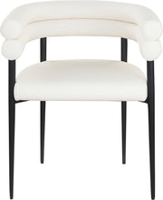 Lavina Vegan Leather Upholstered Dining Chair in Cream, Set of 2 - 509Cream-C